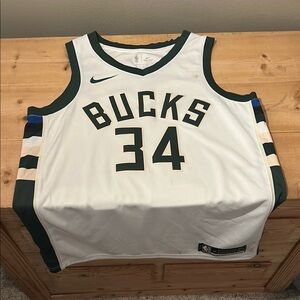 Giannis Antetokounmpo White Bucks Jersey